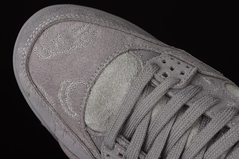 All categories Air Jordan Jordan series basketball shoes Air Jordan 4 G version Kaws x Air Jordan 4 Black AJ4 Luminous suede gray limited edition 930155-003